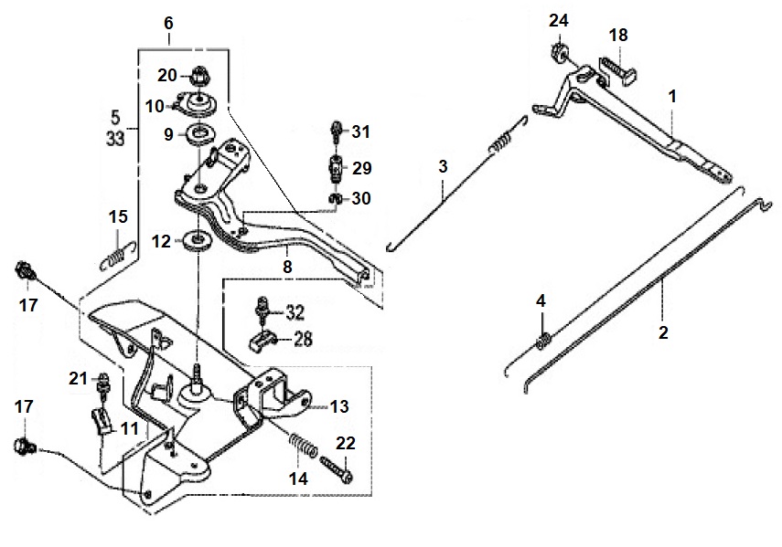 Commande Accélérateur HONDA GX 270 RT2