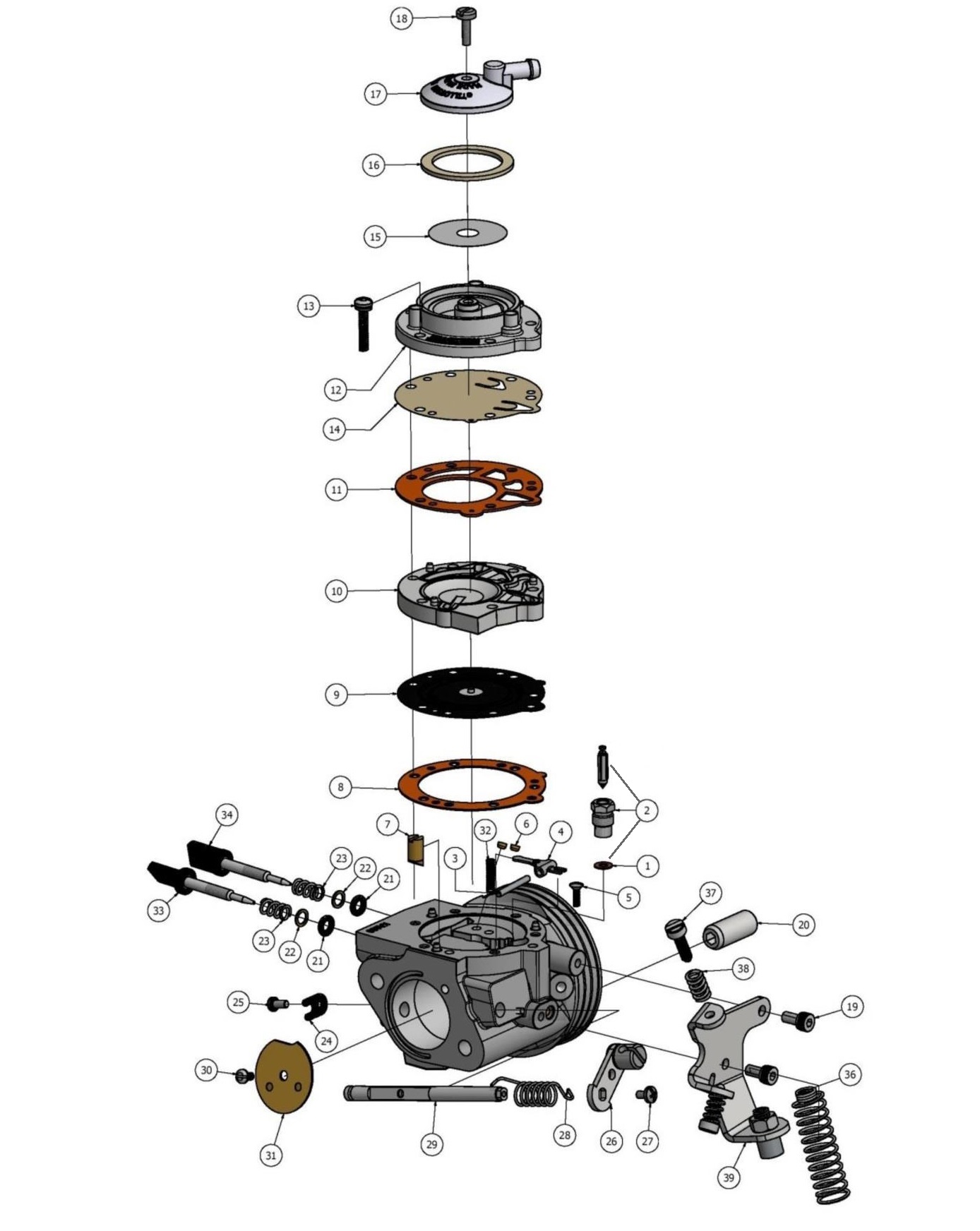 Carburateur Tillotson type HW33 - KA100