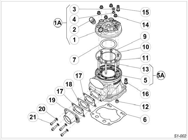 Culasse et cylindre IAME S125