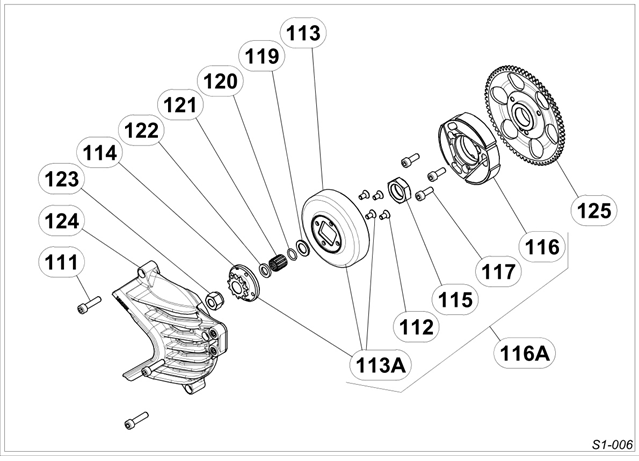 Groupe embrayage IAME S125