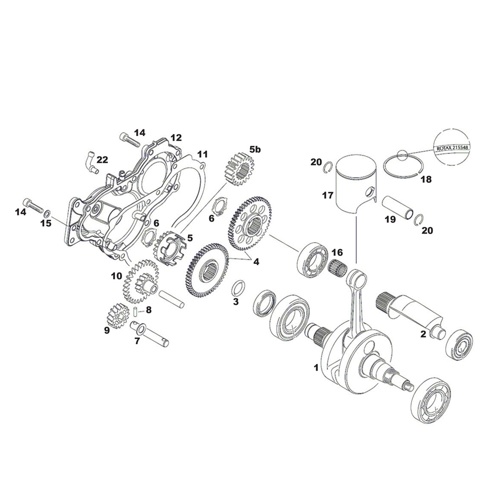 Vilebrequin - Piston ROTAX