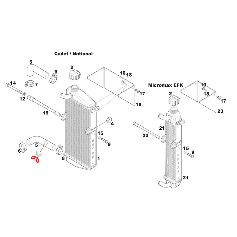 Système de refroidissement - Radiateur ROTAX