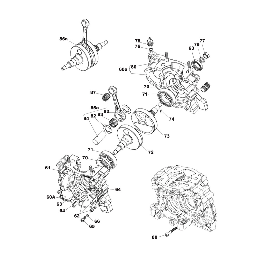 Carter et vilebrequin IAME X30 Super