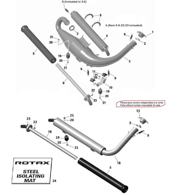 Échappement et joint ROTAX