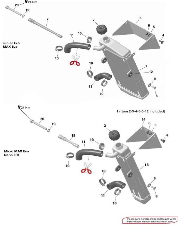 Système de refroidissement - Radiateur ROTAX