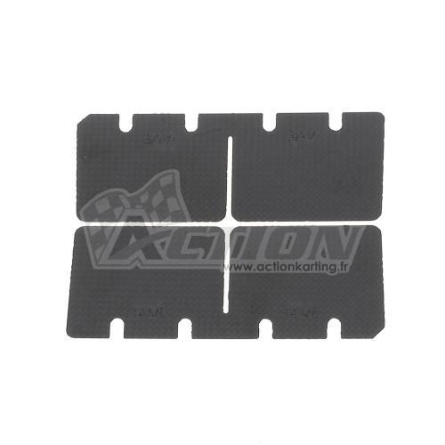 Clapets carbone IAME | X30 | KA100 | (le jeu) 0.24/0.25 mm
