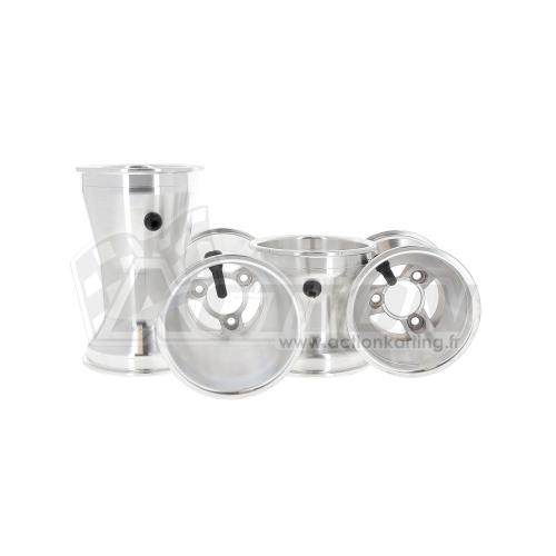 Set jantes aluminium 130/210 ST baton pour moyeu