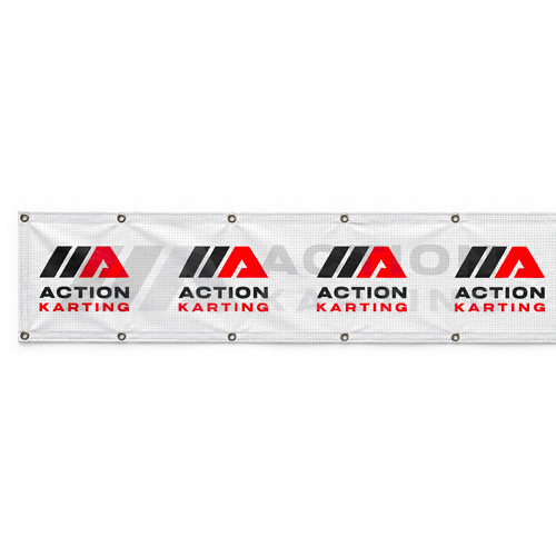 Bâche mircoperforée de piste 1,00 x 10,00 m - ACTION KARTING