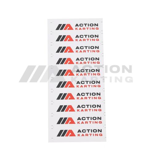 Bande de 10 autocollants - 70x14 mm - ACTION KARTING