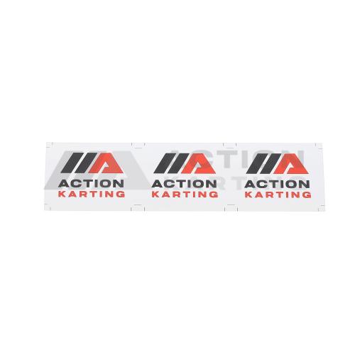 Bande de 3 autocollants - 60x45 mm - ACTION KARTING