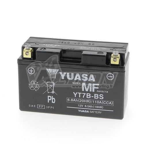 Batterie scélée 12 volts YUASA YT7B-BS (pour cosse à visser)