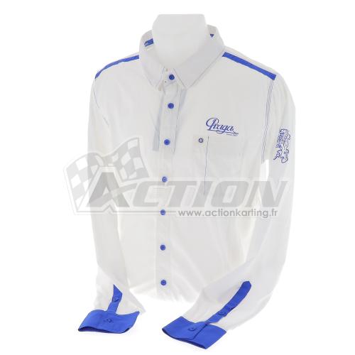 Chemise PRAGA blanche - Manches longues - T.M uniquement