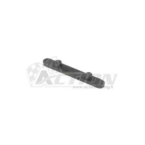 Clavette arbre AR l.8 x H.3 x L. 60 mm à 2 picots Ø6 mm entraxe 30 mm