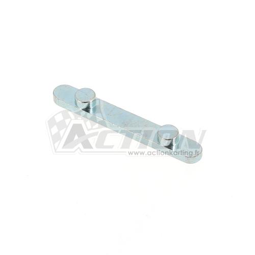 Clavette d'arbre AR l.8 x H.3 x L. 60 mm &agrave; 2 picots