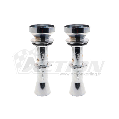 Lot de 2 trompettes chromée RR NOX Ø23 mm