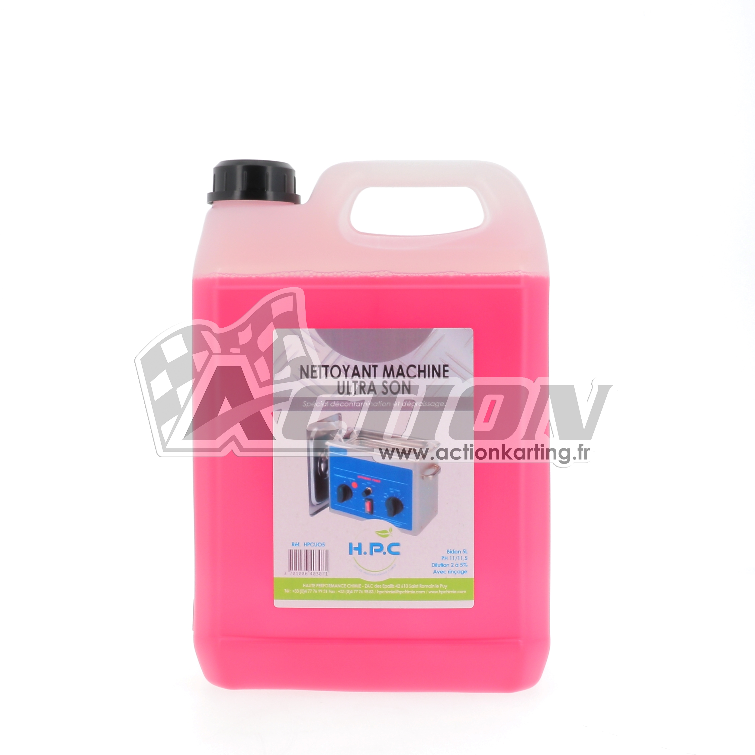 Nettoyant machine ultrason - bidon de 5 litres - Action karting