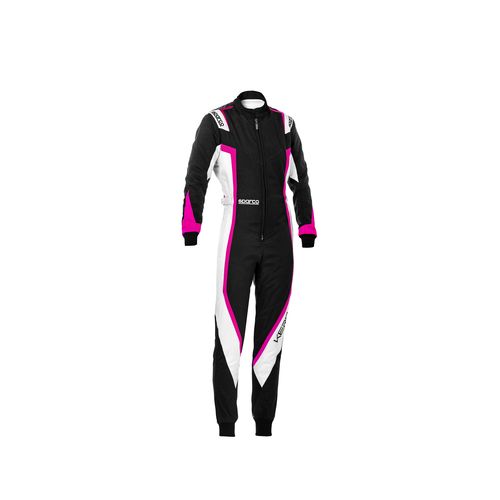 Combinaison Sparco KERB SPECIAL LADY noir/rose/blanc - ENFANT 130 : 124-132 cm | 24-28 kg