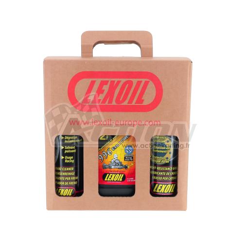 Pack LEXOIL Huile 996 Evo1 CIK-FIA + Graisse à chaîne + Nettoyant frein OFFERT