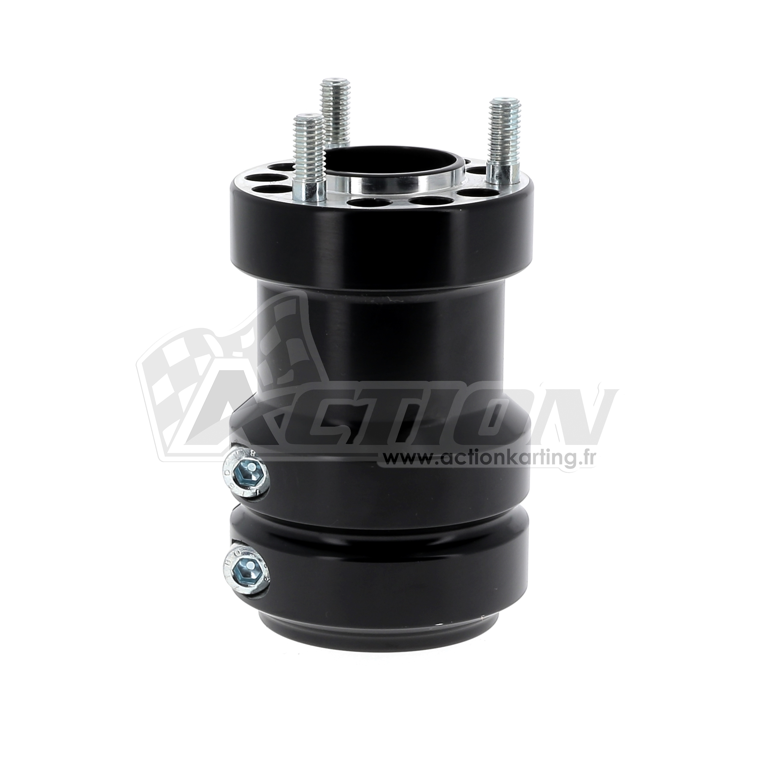 Moyeu AR | L.115 mm Ø50 mm | Alu Noir - Action karting - Accessoires ...