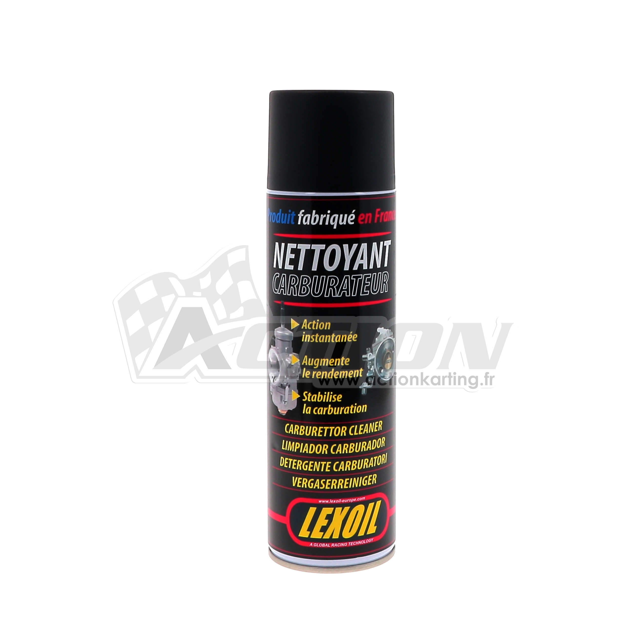 Nettoyant carburateur LEXOIL 500ml - Action karting - Huiles