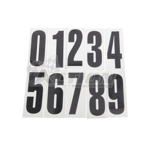 Numéro autocollant fond transparent