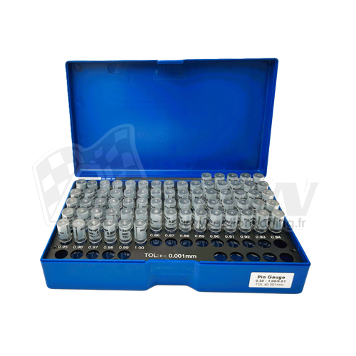 Coffret de 71 piges pour gicleurs de 0,30 à 1,00 mm