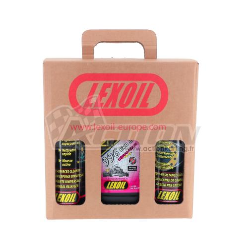 Pack LEXOIL - Huile 996 Evo2 - Ceramic - Graisse chaîne - Nettoyant Multi-surfaces OFFERT