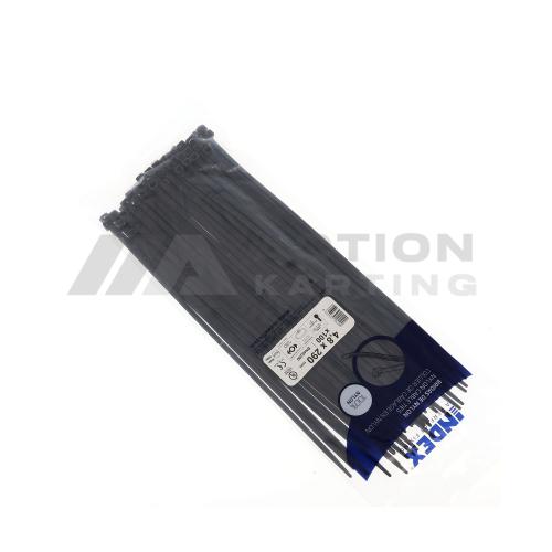Pack de 100 colliers type rilsan 4,8 x 290 mm