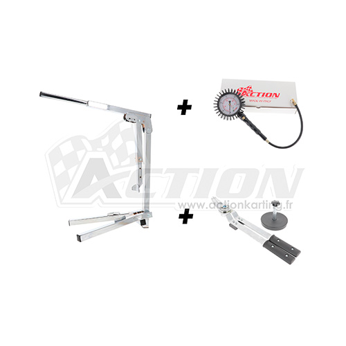 Pack démonte remonte pneus + Manomètre