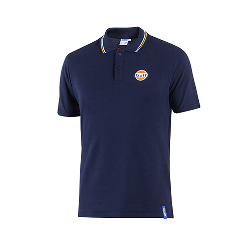 Polo Piqué - SPARCO x GULF - Bleu Marine