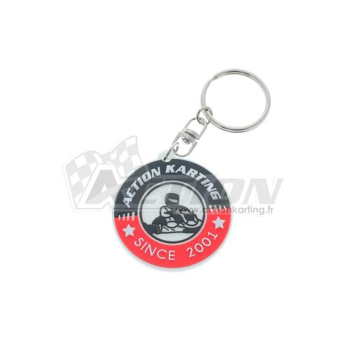 Porte-clés Action rond PVC souple