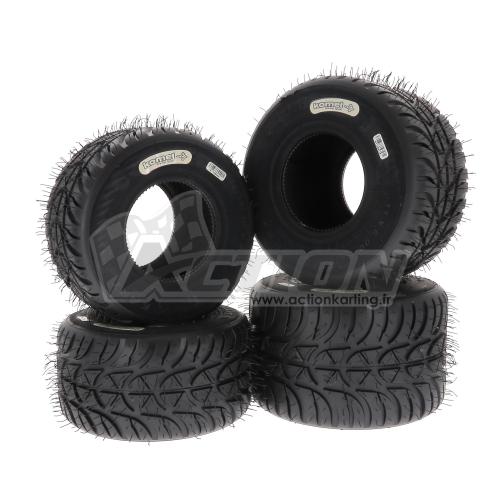 Set de 4 pneus Komet K3W pluie (2 AV + 2 AR) (Cat. X30 Senior, S125 junior, S125 Senior)