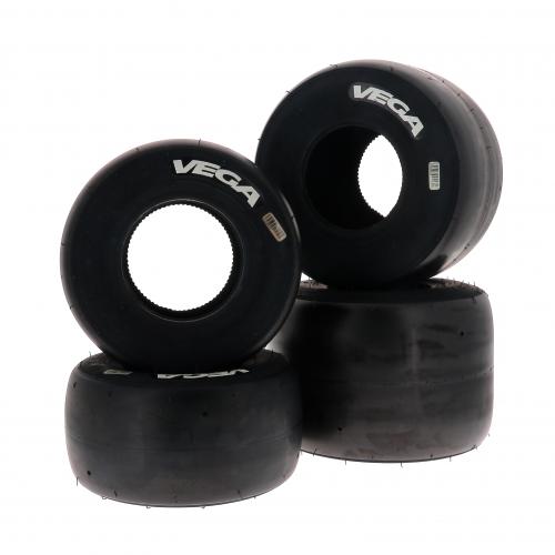 Set de 4 pneus kart VEGA XM4 (blanc)