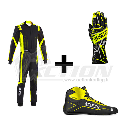 Pack pilote Thunder Rookie Noir/Jaune Adulte