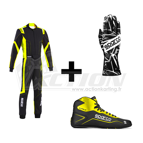 Pack pilote Thunder Rookie Noir/Jaune Enfant