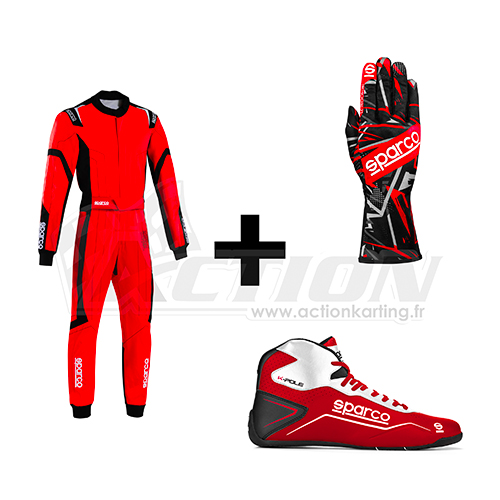 Pack pilote Thunder Rookie Rouge/Noir Enfant