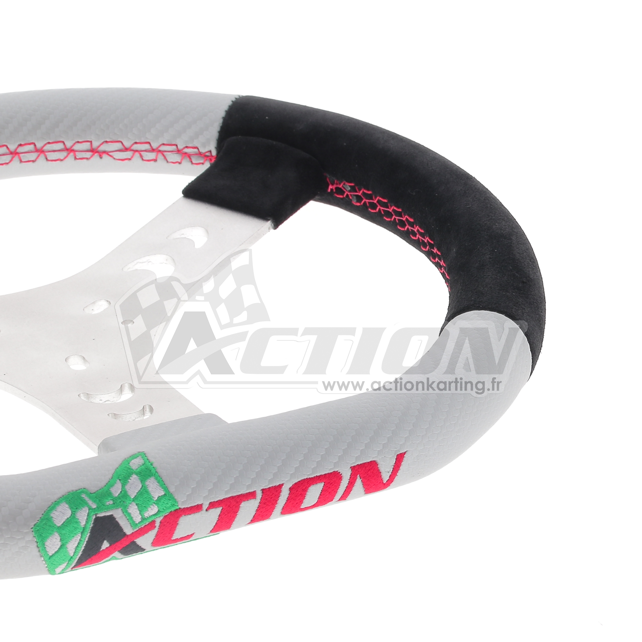 Volant F1 alcantara bleu - Action karting - Accessoires châssis