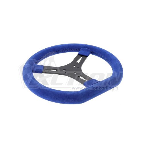 Volant F1 alcantara bleu