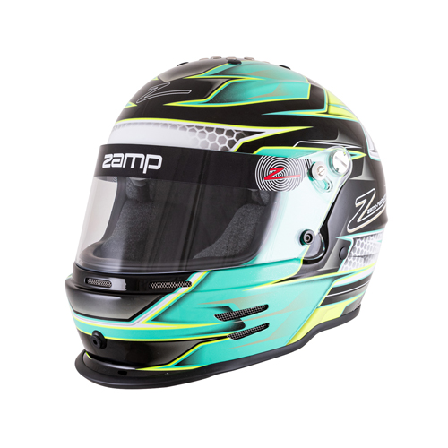 Casque Zamp RZ 42 CMR vert/argent (type Formula K)