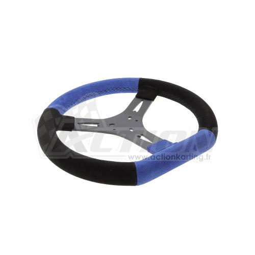 Volant F1 alcantara bleu/noir