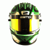 Casque Zamp RZ 42 CMR noir/vert - Illustration n°4