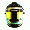 Casque Zamp RZ 42 CMR vert/argent (type Formula K) - Illustration n°4