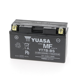 Batterie scellée 12 volts YUASA YT7B-BS (pour cosse à visser)