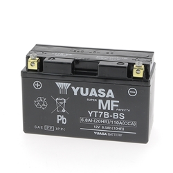 Batterie scélée 12 volts YUASA YT7B-BS (pour cosse à visser)