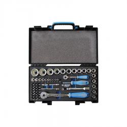 Coffret cliquet 1/4'' & 1/2'' (55 pièces)
