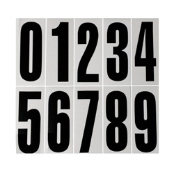 Numéro autocollant fond transparent