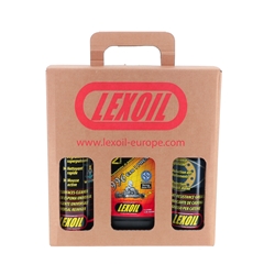 Pack LEXOIL : Huile 996 Evo1 + Graisse chaîne + Nettoyant Multi-surfaces OFFERT