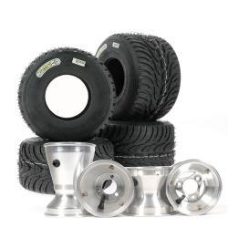 Set de 4 roues Komet K3W (pluie) montés sur jantes aluminium