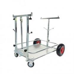 Chariot porte kart chromé renforcé