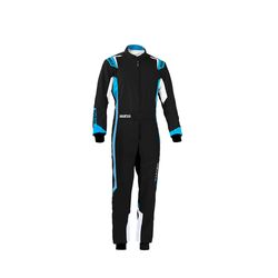 Combinaison Sparco THUNDER noir/bleu - ADULTE L : 182-188 cm | 92-96 kg